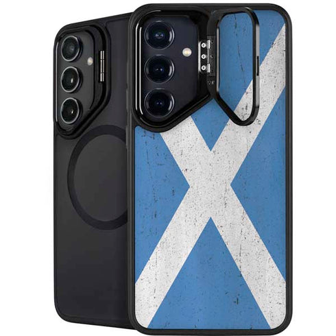 Scotland Flag Distressed Galaxy S24 FE Kickstand Case